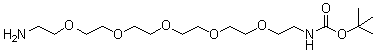 structure of CAS# 189209-27-6, 19-Amino-5,8,11,14,17-pentaoxa-2-azanonadecanoic acid 1,1-dimethylethyl ester
