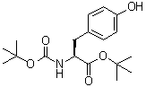 N-[叔丁氧羰基]-L-酪氨酸叔丁酯分子结构 (CAS 18938-60-8)