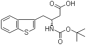 structure of CAS# 190190-48-8, Boc-(R)-3-Amino-4-(3-benzothienyl)butyric acid;(betaR)-beta-[[(tert-Butoxy)carbonyl]amino]benzo[b]thiophene-3-butanoic acid