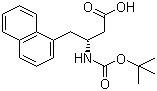 structure of CAS# 190190-49-9, Boc-(R)-3-Amino-4-(1-naphthyl)butyric acid;(betaR)-beta-[[(tert-Butoxy)carbonyl]amino]-1-naphthalenebutanoic acid