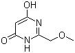 structure of CAS# 1903-90-8, 2-Methoxymethylpyrimidine-4,6-diol;6-Hydroxy-2-(methoxymethyl)-4(3H)-pyrimidinone
