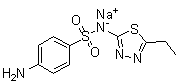 structure of CAS# 1904-95-6, Ethazole sodium salt;N1-(5-Ethyl-1,3,4-thiadiazol-2-yl)sulfanilamide, sodium salt; Sodium etazol; Sodium ethazole; Sodium sulfaethylthiadiazole