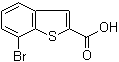 structure of CAS# 19075-59-3, 7-Bromobenzo[b]thiophene-2-carboxylic acid;7-Bromobenzothiophene-2-carboxylic acid