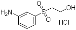 structure of CAS# 19076-03-0, 2-(3-Aminophenylsulfonyl)ethanol hydrochloride