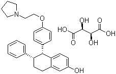 结构式 CAS# 190791-29-8, 酒石酸拉索昔芬