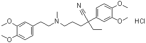 alpha-[3-[[2-(3,4-Dimethoxyphenyl)ethyl]methylamino]propyl]-alpha-ethyl-3,4-dimethoxybenzeneacetonitrile monohydrochloride molecular structure (CAS 190850-49-8)