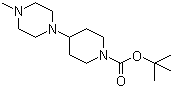 结构式 CAS# 190964-91-1, 4-(4-甲基-1-哌嗪基)-1-哌啶甲酸叔丁酯