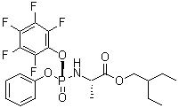 N-[(S)-(2,3,4,5,6-Pentafluorophenoxy)phenoxyphosphinyl]-L-alanine 2-ethylbutyl ester molecular structure (CAS 1911578-98-7)