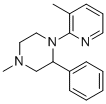 4-Methyl-1-(3-methylpyridin-2-yl)-2-phenylpiperazine molecular structure (CAS 191546-94-8)