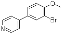 结构式 CAS# 191602-60-5, 4-(3-溴-4-甲氧基苯基)吡啶