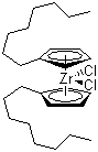 Bis(octylcyclopentadienyl)zirconium dichloride molecular structure (CAS 191803-21-1)