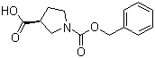 (S)-1-Cbz-pyrrolidine-3-carboxylic acid molecular structure (CAS 192214-00-9)
