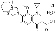 Moxifloxacin hydrochloride monohydrate molecular structure (CAS 192927-63-2)
