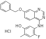 structure of CAS# 193000-39-4, 5-[(7-Benzyloxyquinazolin-4-yl)amino]-4-fluoro-2-methylphenol hydrochloride;ZM 323881 hydrochloride