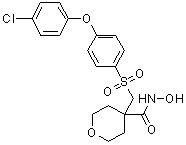 4-[[[4-(4-Chlorophenoxy)phenyl]sulfonyl]methyl]tetrahydro-N-hydroxy-2H-pyran-4-carboxamide molecular structure (CAS 193022-04-7)