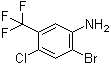 2-Bromo-4-chloro-5-(trifluoromethyl)benzenamine molecular structure (CAS 193090-44-7)