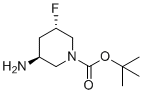 叔-丁基(3S,5S)-3-氨基-5-氟哌啶-1-羧酸酯分子结构 (CAS 1932056-72-8)