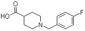 结构式 CAS# 193538-25-9, 1-[(4-氟苯基)甲基]-4-哌啶甲酸