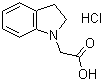 structure of CAS# 193544-62-6, 2,3-Dihydro-1H-indol-1-ylacetic acid hydrochloride;2-(2,3-Dihydro-1H-indol-1-yl)acetic acid hydrochloride