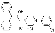 structure of CAS# 193611-72-2, BRL 15572;4-(3-Chlorophenyl)-alpha-(diphenylmethyl)-1-piperazineethanol dihydrochloride