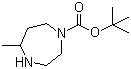 structure of CAS# 194032-42-3, tert-Butyl 5-methyl-1,4-diazepane-1-carboxylate;Hexahydro-5-methyl-1H-1,4-diazepine-1-carboxylic acid 1,1-dimethylethyl ester