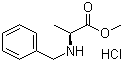 结构式 CAS# 19460-85-6, N-苄基-L-丙氨酸甲酯盐酸盐