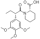 (2S)-1-[(2S)-1-Oxo-2-(3,4,5-trimethoxyphenyl)butyl]-2-piperidinecarboxylic acid molecular structure (CAS 195202-09-6)