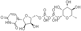 Uridine diphosphate rhamnose molecular structure (CAS 1955-26-6)
