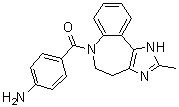 (4-Aminophenyl)(4,5-dihydro-2-methylimidazo[4,5-d][1]benzazepin-6(1H)-yl)methanone molecular structure (CAS 195531-22-7)