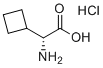 结构式 CAS# 1958125-89-7, (R)-2-氨基-2-环丁基乙酸盐酸盐
