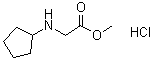 结构式 CAS# 195877-46-4, N-环戊基甘氨酸甲酯盐酸盐