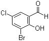 结构式 CAS# 19652-32-5, 3-溴-5-氯水杨醛