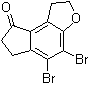 4,5-Dibromo-1,2,6,7-tetrahydro-8H-indeno[5,4-b]furan-8-one molecular structure (CAS 196597-77-0)