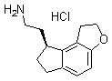 structure of CAS# 196597-80-5, (S)-2-(1,6,7,8-Tetrahydro-2H-indeno[5,4-b]furan-8-yl)ethylamine hydrochloride;(8S)-1,6,7,8-Tetrahydro-2H-Indeno[5,4-b]furan-8-ethanamine hydrochloride