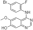 结构式 CAS# 196603-96-0, 4-(4-溴-2-氟苯胺基)-7-羟基-6-甲氧基喹唑啉