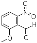 结构式 CAS# 19689-88-4, 2-甲氧基-6-硝基苯甲醛