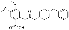 4,5-Dimethoxy-2-[2-oxo-3-[1-(phenylmethyl)-4-piperidinyl]propyl]benzoic acid molecular structure (CAS 197010-25-6)