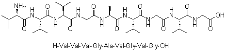 L-Valyl-L-valyl-L-valylglycyl-L-alanyl-L-valylglycyl-L-valylglycine molecular structure (CAS 197365-52-9)