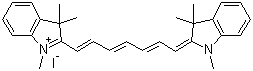 1,1',3,3,3',3'-Hexamethylindotricarbocyanine iodide molecular structure (CAS 19764-96-6)
