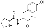 结构式 CAS# 19786-36-8, L-脯氨酰-L-酪氨酸