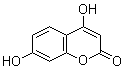 structure of CAS# 1983-81-9, 4,7-Dihydroxycoumarin;4,7-Dihydroxy-2-oxo-2H-1-benzopyran; NSC 136214