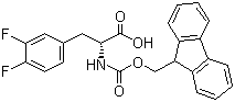 Fmoc-3,4-difluoro-D-phenylalanine molecular structure (CAS 198545-59-4)