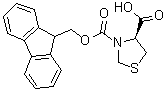 (4S)-3,4-噻唑烷二甲酸 3-(9H-芴-9-基甲基)酯分子结构 (CAS 198545-89-0)