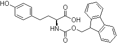 (S)-alpha-[[(9H-Fluoren-9-ylmethoxy)carbonyl]amino]-4-hydroxybenzenebutanoic acid molecular structure (CAS 198560-10-0)