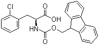Fmoc-L-2-氯苯丙氨酸分子结构 (CAS 198560-41-7)