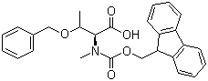 结构式 CAS# 198561-81-8, N-芴甲氧羰酰基-N-甲基-O-苄基-L-苏氨酸