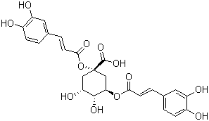 结构式 CAS# 19870-46-3, 1,3-二咖啡酰奎宁酸