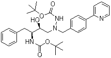 结构式 CAS# 198904-86-8, 2-[(2S,3S)-3-[[(叔丁氧基)羰基]氨基]-2-羟基-4-苯基丁基]-2-[[4-(2-吡啶基)苯基]甲基]肼羧酸叔丁酯