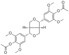 二乙酸丁香树脂醇酯分子结构 (CAS 1990-77-8)