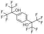 structure of CAS# 1992-15-0, alpha,alpha,alpha',alpha'-Tetrakis(trifluoromethyl)-1,4-benzenedimethanol;lpha,alpha,alpha',alpha'-Tetrakis(trifluoromethyl)p-xylene-alpha,alpha'-diol; 1,4-Bis(2-hydroxyhexafluoro-2-propyl)benzene